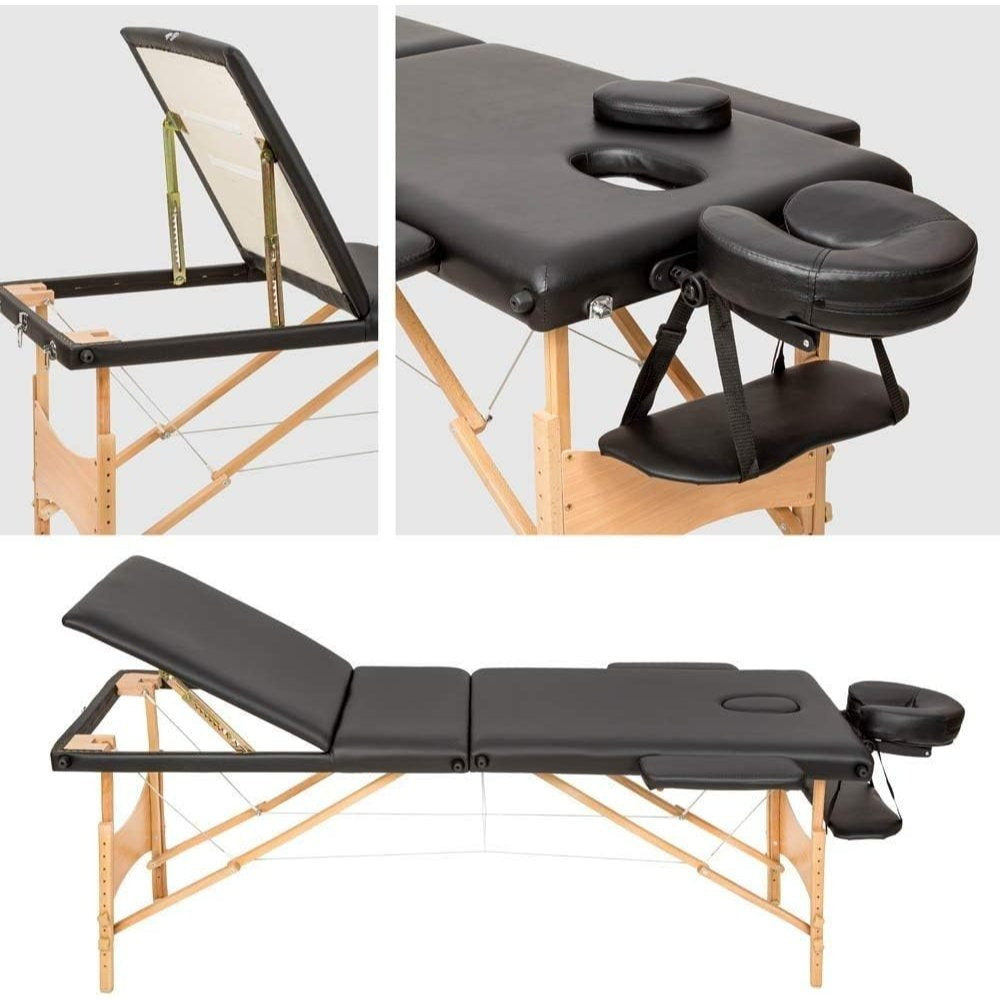 Massagetafel – Behandelbank – Massagebed – Massagebank – Massagebank inklapbaar – Verstelbare Hoogte tot 86 cm – Zachte PU Bekleding met 5 cm Padding
