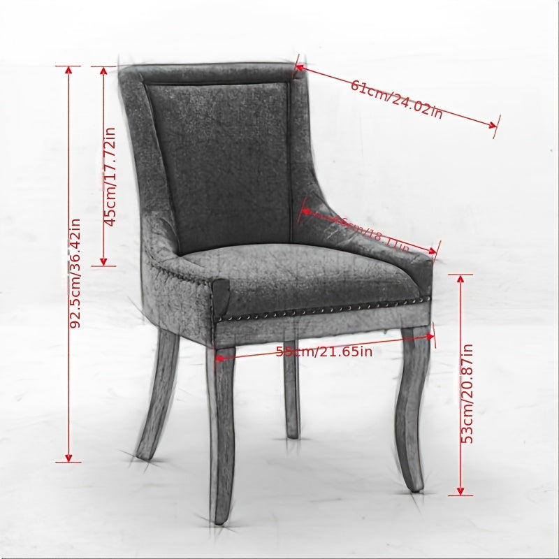 Stoel – Eetkamerstoel – Keukenstoel – Slaapkamerstoel – Fauteuil – Klassiek Design – Hoogwaardige Katoenstof – Makkelijk Schoon Te Maken