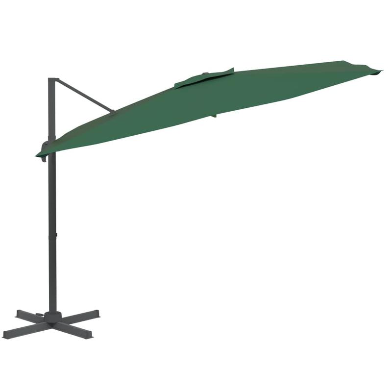 Zwevende Parasol – Hangende Parasol – Lateral Parasol – Buiten Parasol – Aluminium Paal – 400x300 Cm – Waterafstotend Polyester