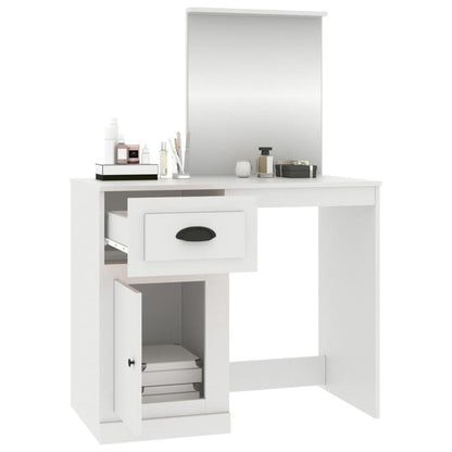 Dressing table met mirror 90x50x132.5cm edited wood wit