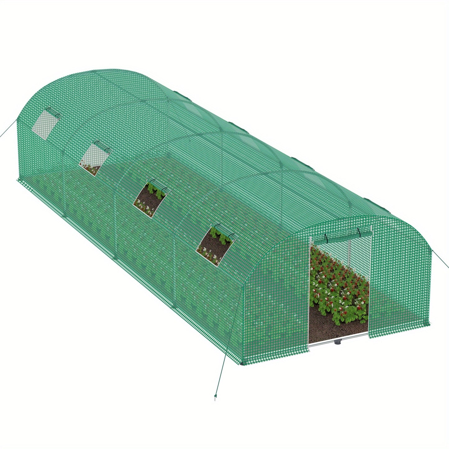 Kasje voor Tomaten – Serre – Kweekkas – Tuinkas – Groentekas – 3x4x2 Meter – Gegalvaniseerd Stalen Frame – HDPE/Ldpe Folie