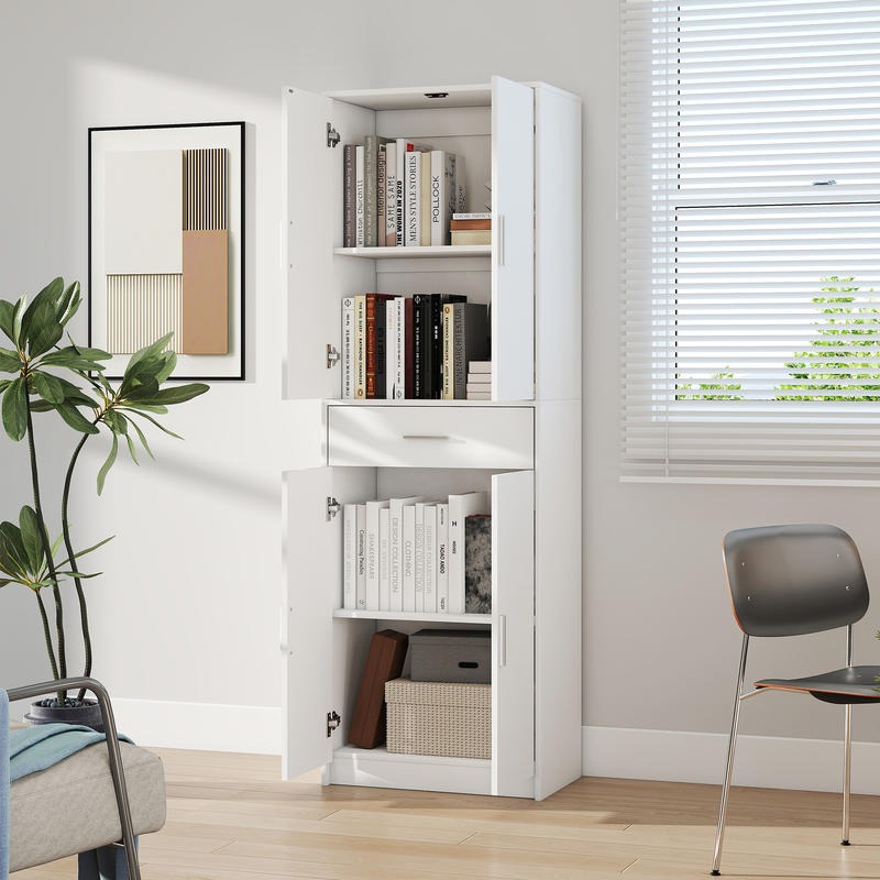 3-Laagse Keukenkast – Keukenkast Open – Buffetkast – Opbergkast Keuken – Keukenkast Zonder Deuren – Verstelbare Planken – Robuuste MDF & Spaanplaat