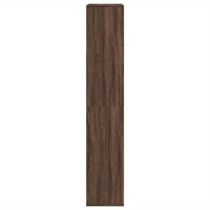 [Everyday Comfort] Sturdy Brown Oak Wood Bookcase with Multiple Shelves – 100x33x175cm, Smooth Finish, Ample Storage for Home or Office, Perfect for Living Rooms, Bedrooms, and Study Areas, Bedroom Bookcase | Modern Bookcas