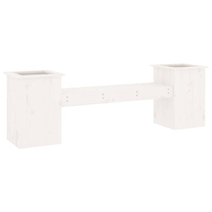 Bench with Planters 184.5X39.5X56.5 Cm Made of White Pine Wood