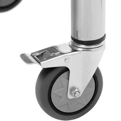 Serveerwagen – Keukentrolley – Keukenwagen – Roltafel – Opbergwagen – RVS Werktafel – 60x150 cm – 4 Wielen Met Rem