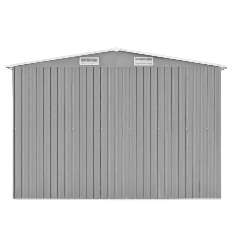 Large Outdoor Storage Shed with Removable Roof - Heavy-Duty Steel Frame & Copper Top, Gray Temporary Warehouse for Garden, Yard, Home - Portable Tool Storage Building with Ventilation System, Spacious Interior (257x580x181cm)