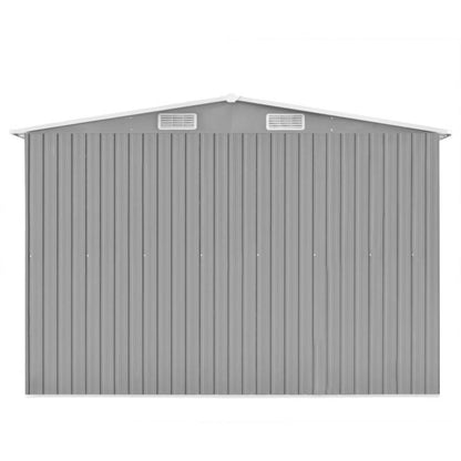 Large Outdoor Storage Shed with Removable Roof - Heavy-Duty Steel Frame & Copper Top, Gray Temporary Warehouse for Garden, Yard, Home - Portable Tool Storage Building with Ventilation System, Spacious Interior (257x580x181cm)