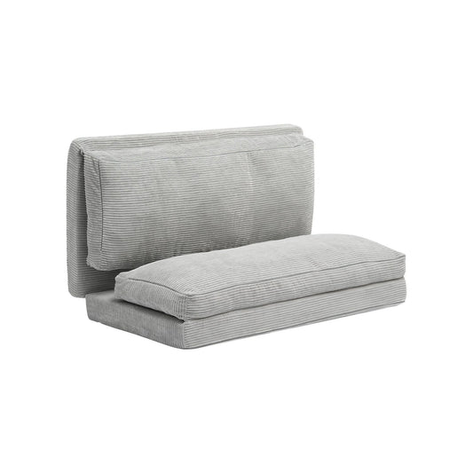 Vouwbank – Slaapbank – Klikklapbank – Bedbank – Loungestoel – Lichtgrijs – Wasbare Hoes – Hoogwaardig Schuim