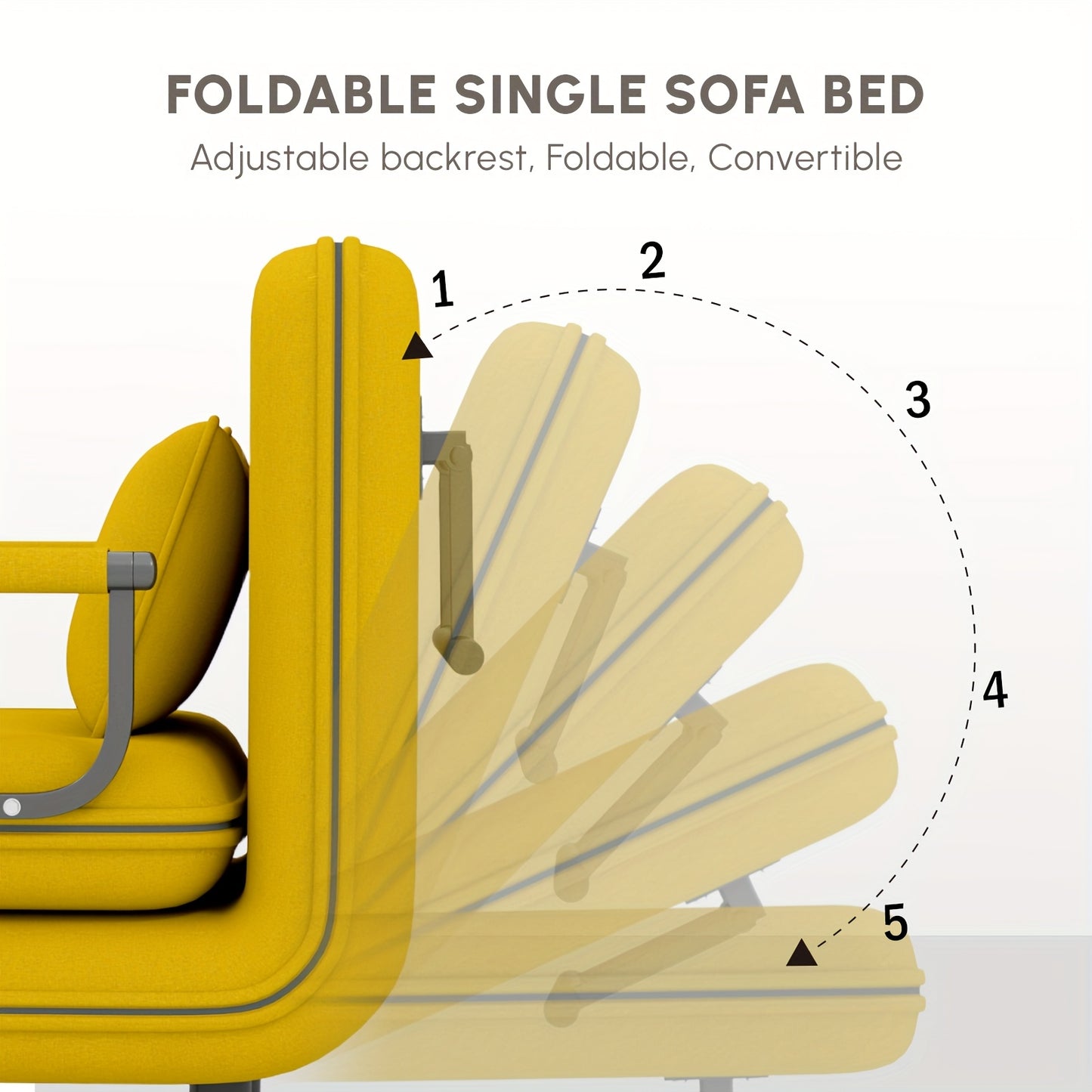 Slaapbank – Bedbank – Logeerbed – Slaapstoel – Sofa – Zwart – Memory Foam Vulling – Wasbare Stof