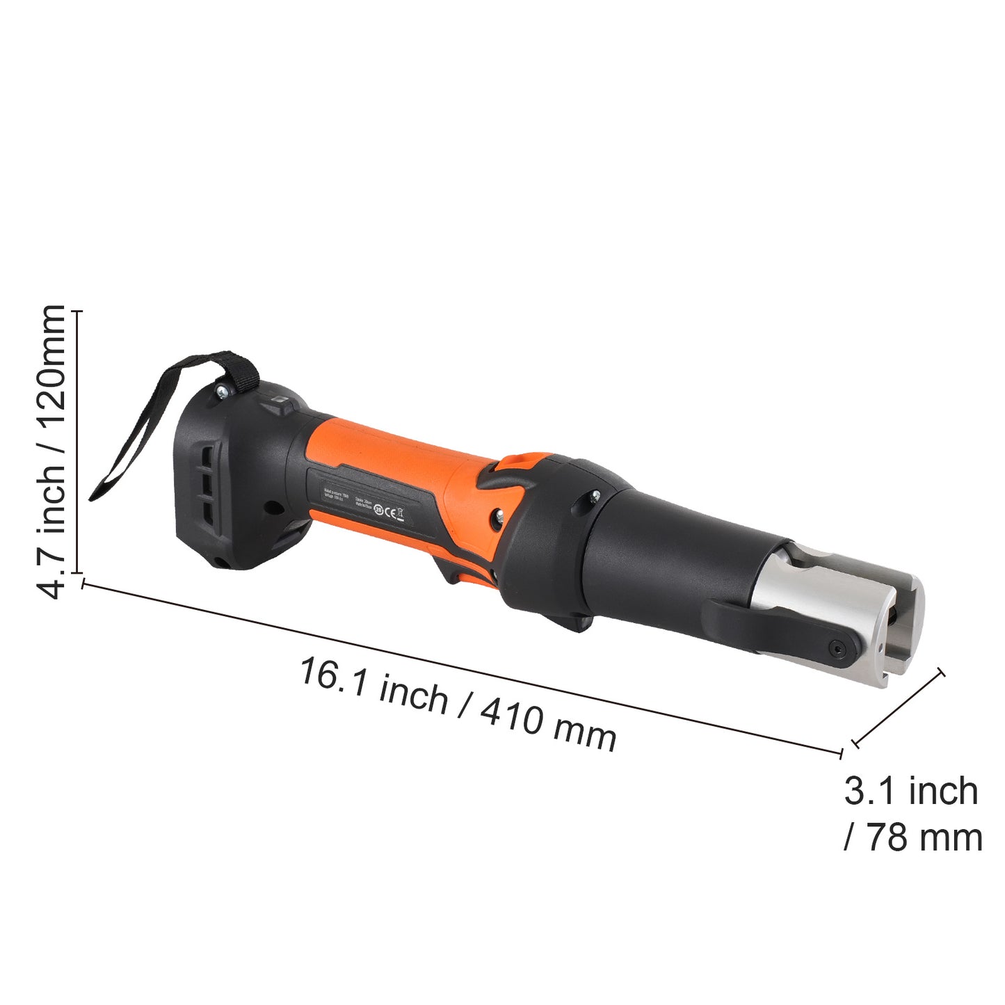Elektrisch Persgereedschap – Persmachine – Buisklemmen – Pijpklem – Crimptool – 360° Draaibare Kop – 2x 18V Lithium-Ion Accu