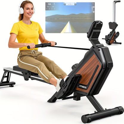 Roeitrainer – Roeimachine – Fitnessapparaat – Hometrainer – Magnetische Weerstand – inklapbaar met wieltjes – 16 weerstandsniveaus tot 300 Newton – maximaal gebruikersgewicht 160 kg