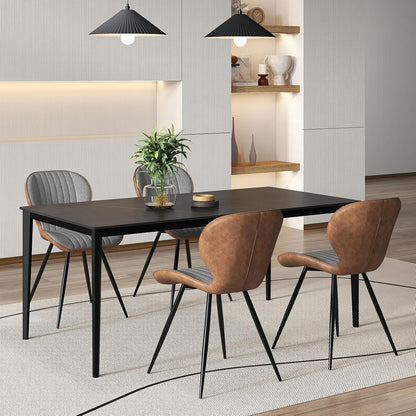 Eetkamerstoelen – Keukenstoelen – Stoelen Set – Vergaderstoelen – Moderne Stoelen – Ergonomische Rugleuning – Stevig Metalen Frame 150 Kg