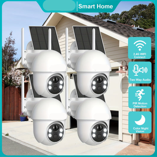 Buitenbeveiligingscamera – Draadloze Beveiligingscamera – Outdoor Camera – Tuincamera – 360° PTZ Draaibaar – 3MP Beeldkwaliteit – Zonne-energie Vandaag