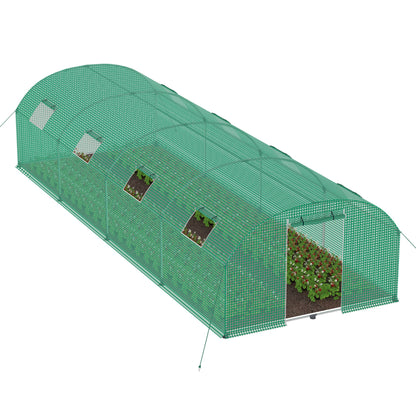 Kweekkas – Broeikas – Tuinkas – Plantenkas – Foliekas – 3x4x2m – Gegalvaniseerd Stalen Frame – 4 Ramen Met Muskietengaas