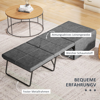 Vouwbed – Opklapbed – Logeerbed – Slaapsysteem – Campingbed – Inclusief Matras – Beschermhoes – 190x69x38,5 cm – Grijs