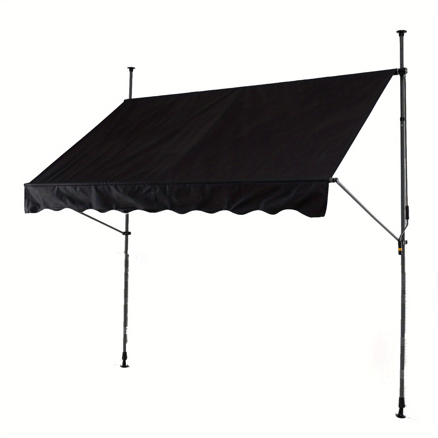 Handmatig Uitschuifbaar Zonnescherm – Terrasdoek – Zonwering – Buitenluifel – Balkon Scherm – Verstelbaar 210-300 cm – 400 cm Breed – UV-Bescherming Polyester – Stevig Metalen Frame