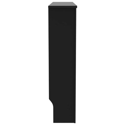 Radiatorombouw – Radiatorafdekking – Radiatorkast – Verwarming Ombouw – Radiatorpaneel – Zwart MDF – 112x19x81,5 cm – Eenvoudige Wandmontage