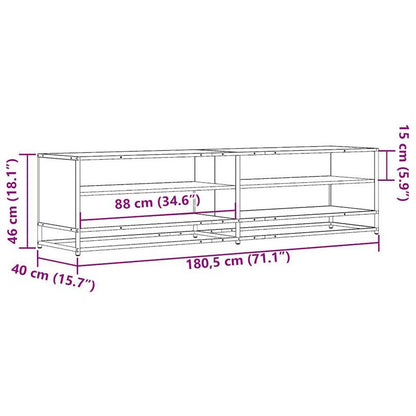 TV cabinet gray sonica 180.5x40x46cm wood material,  Minimalist Style, Sleek Design, Furniture Piece, Entertainment Center, Family Homes, Apartment Living
