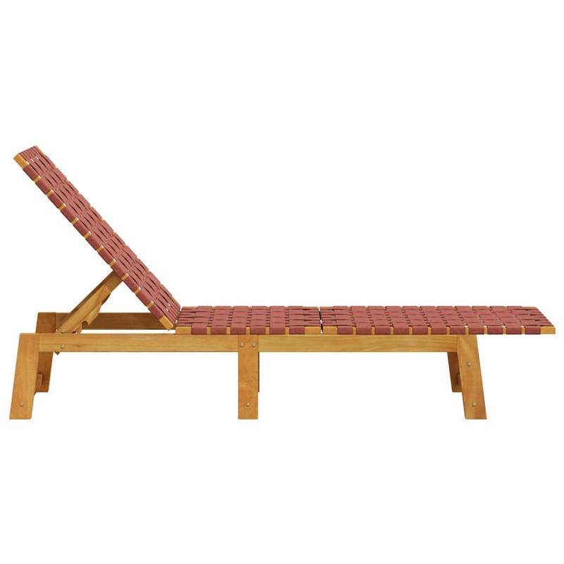 Houten Ligstoel – Houten Tuinstoel – Verstelbare Ligstoel – Acaciahouten Stoel – Olefin Stoffering – Duurzaam En Comfortabel