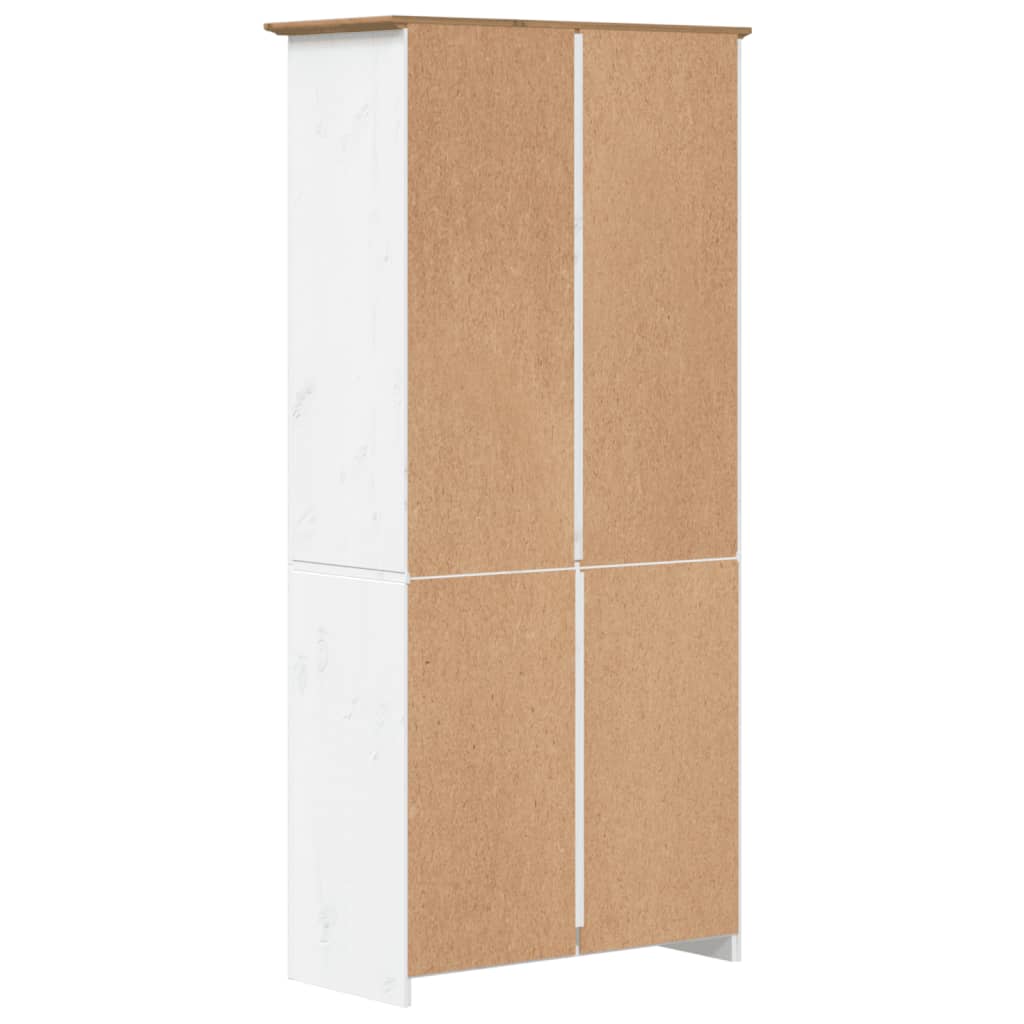 Boekenkast – Boekenkasten – Boekenplank – Opbergkast – Wandkast – Massief Hout – 5 Ruime Planken – Wit Gelakt – Compact Design