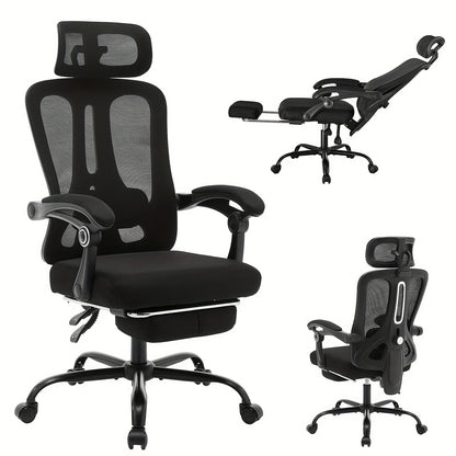 Ergonomische Bureaustoel – Kantoorstoel – Gamestoel – Bureaustoel Mesh – Draaistoel – Verstelbare Lendensteun & Hoogte – Ademende Mesh Rugleuning – Stevig Metalen Frame