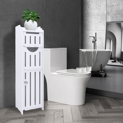 Toiletrolhouder – Toiletpapierkast – WC Rolhouder – WC Papierhouder – Toiletpapierhouder – Ultra Dun PVC Design – Compact 20x18x76 cm