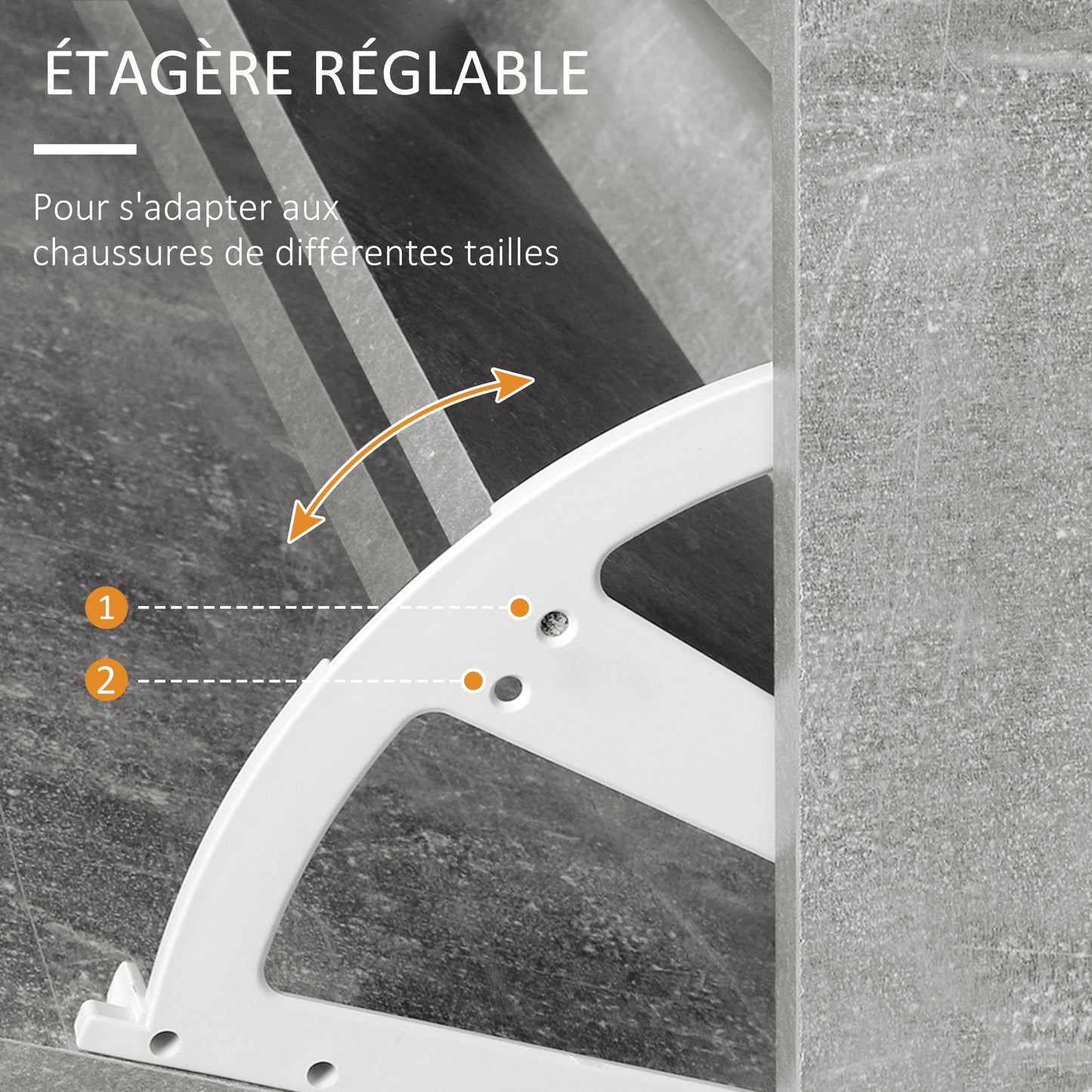 Halmeubel – Schoenenkast – Kapstok – Spiegel – Entree Meubel – Grijs Betonlook – Opbergruimte Met Haakjes – Draaideur Met Verstelbare Planken