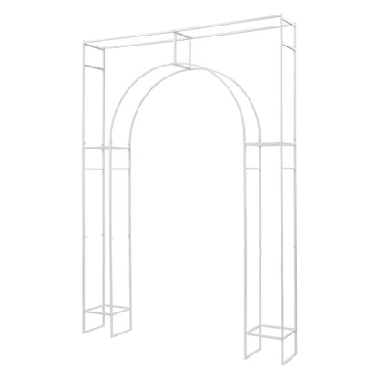 Bruidsboog – Trouwboog – Feestboog – Decoratieve Boog – Fotoboog – Wit Koolstofstaal – 2,5m Hoogte x 1,8m Breedte – Stevig en Eenvoudig In Elkaar Te Zetten