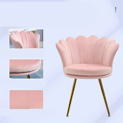Loungefauteuil – Loungestoel – Relaxfauteuil – Armstoel – Fauteuil – Roze Velvet – Ergonomisch Ontwerp – Stevig Metalen Frame