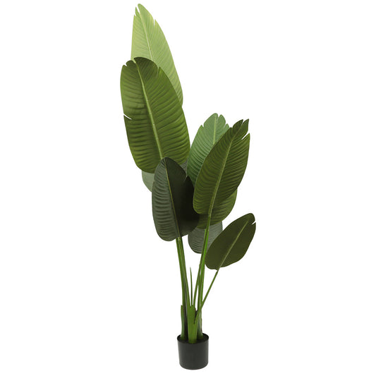 Palmplant Kunstplant Kunstpalm Kamerplant Kunstboom – 160 Cm Hoog – Onderhoudsvrij Groen – Inclusief Decoratieve Pot