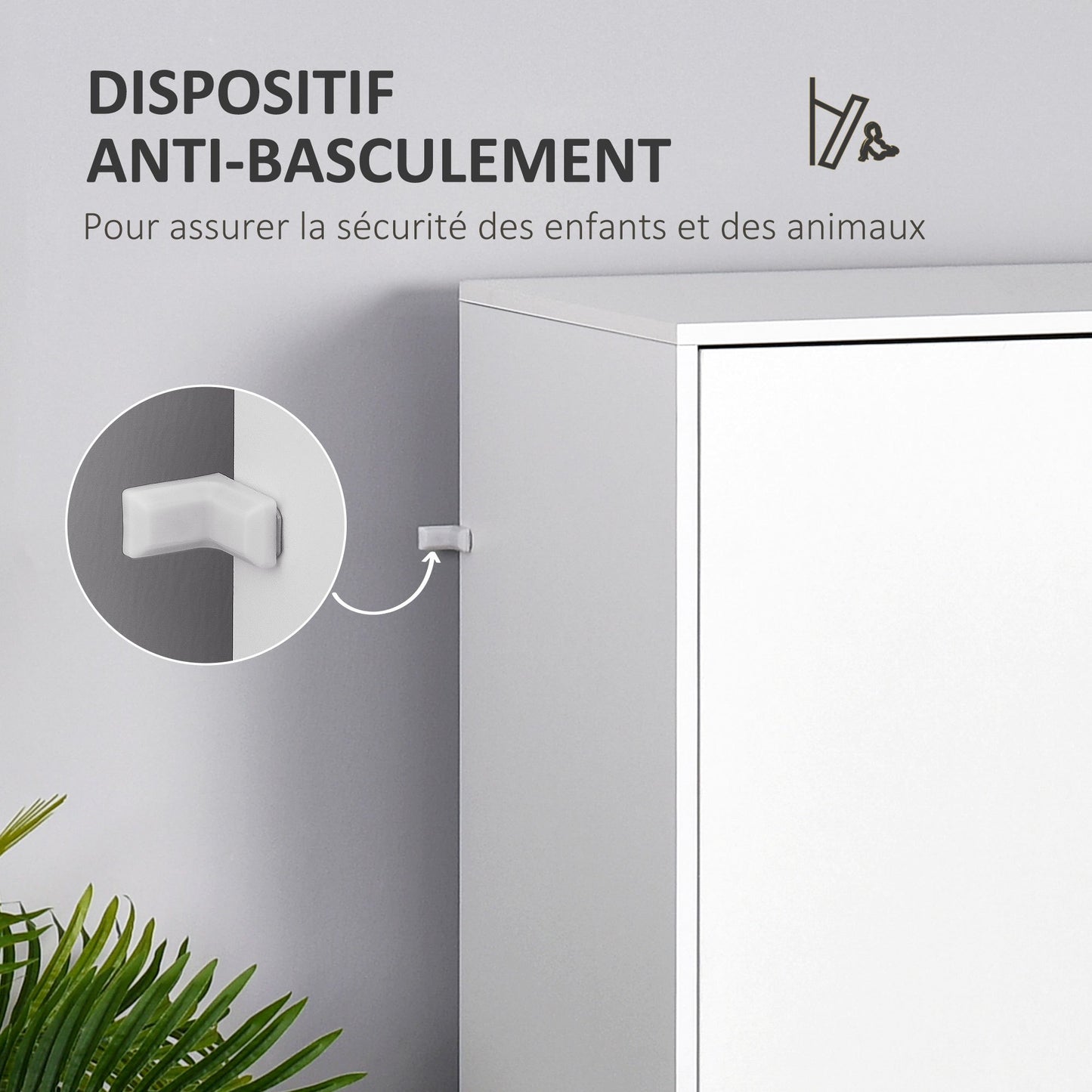 Kledingkast – Garderobekast – Opbergkast – Slaapkamerkast – Witte Kast – Scandinavisch Design – 80x40x180 cm – Melamine Coating