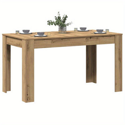 Eettafel – Tafels – Meubels – Eethoek – Dinertafel – Artisan Eikenhout – Licht Houten Finish – 140x74,5x76 cm – Eenvoudige Montage
