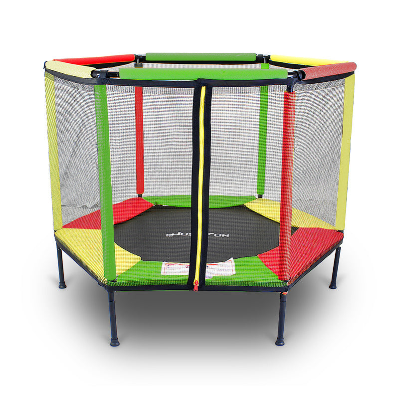 Trampoline – Springkussen – Buitenspeelgoed – Speeltoestel – Trampoline Met Veiligheidsnet – 140 cm – UV- & Waterbestendig