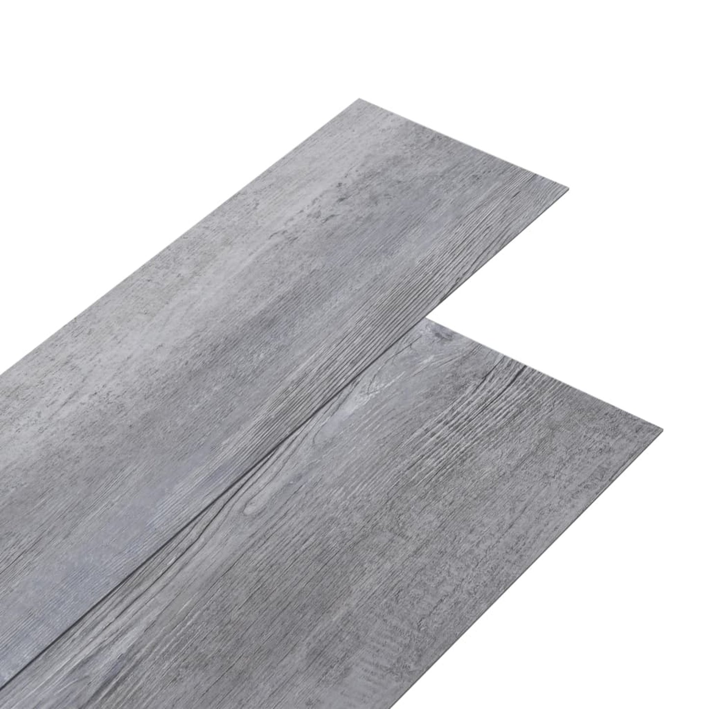 PVC Vloerplanken – Zelfklevend Vloertegels – Vinyl Vloer – Vloersticker – Mat Grijshout – Eenvoudige Installatie – 5,02 m² 2 mm PVC