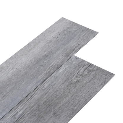 PVC Vloerplanken – Zelfklevend Vloertegels – Vinyl Vloer – Vloersticker – Mat Grijshout – Eenvoudige Installatie – 5,02 m² 2 mm PVC