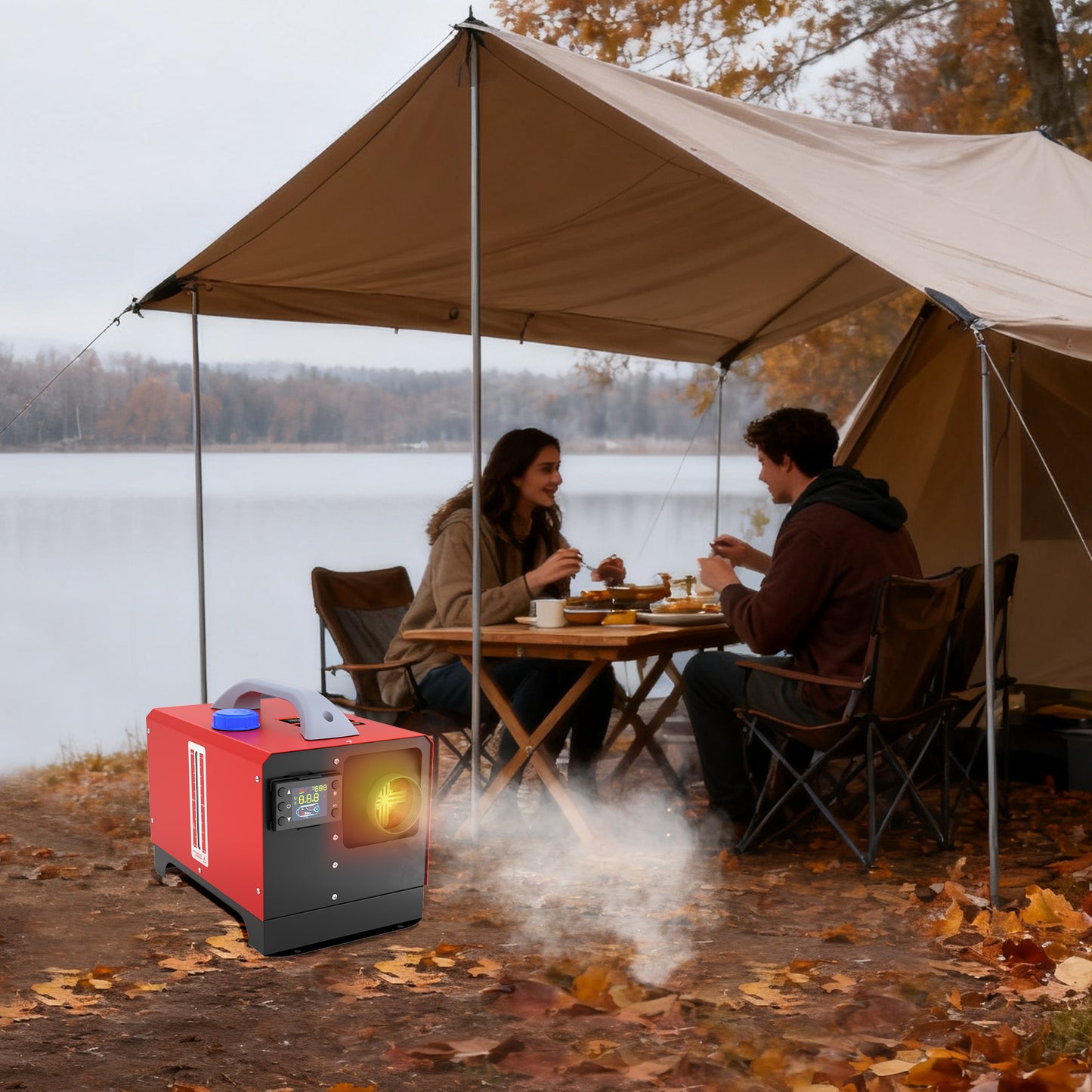 8KW Buitenheater – Terrasverwarmer – Dieselheater – Patio Heater – Buitenverwarming – Compact Design – Spaarzaam Dieselverbruik