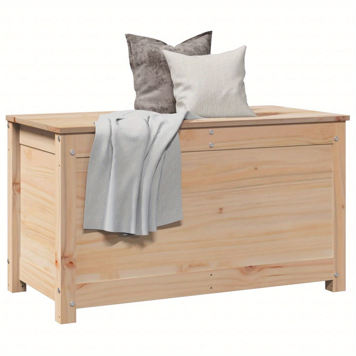 Opbergbox – Opbergdoos – Opbergkist – Houten Box – Opbergbak – Massief Dennenhout – Compacte Afmetingen 80x40x45,5 cm – Stevig & Duurzaam Design