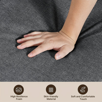 3-in-1 slaapbank – slaapbank – bedbank – slaapmeubel – slaapfauteuil – 6-positie verstelbare rugleuning – stevig houten frame – donkergrijs