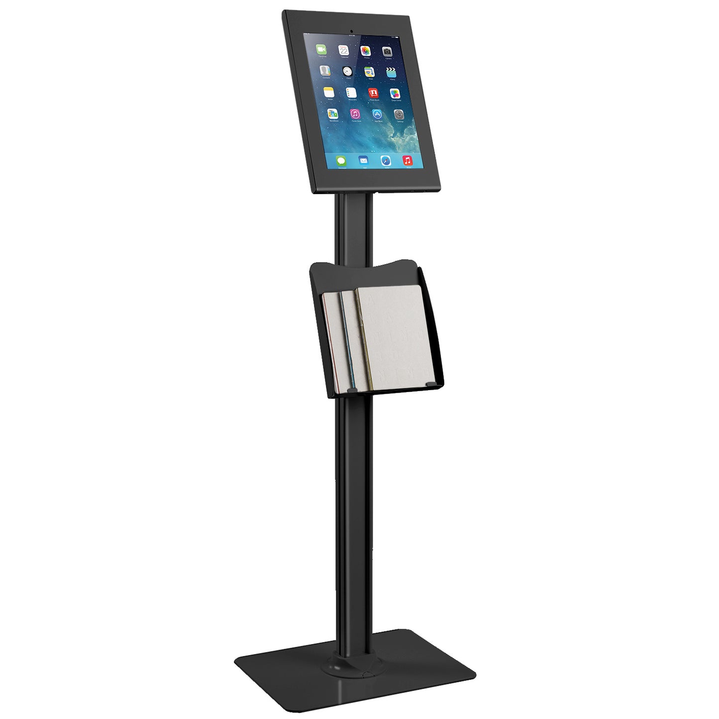 Vloerstaande Tabletstandaard – Tablet Houder – Tablet Kiosk – Tablet Standaard – Tablet Steun – Verstelbare Kijkhoek – Anti-diefstal Slot