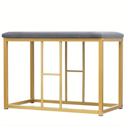 Eettafelset – Eethoek – Keukentafelset – Zitgroep – Tafeltje Met Krukken – Stalen Frame – Modern Wit Goud – 140x70x76 cm – Draaggewicht 120 kg
