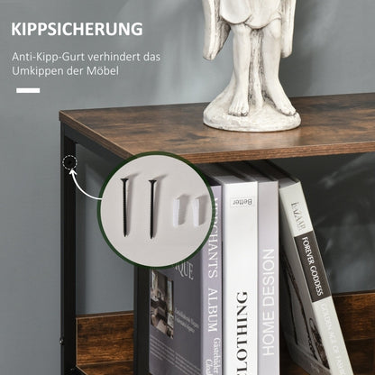 Ladekast – Dressoir – Opbergkast – Kledingkast – Vintage Meubel – Zwart Metalen Frame – Verstelbare Voeten – Stoffen Laden – MDF Plank