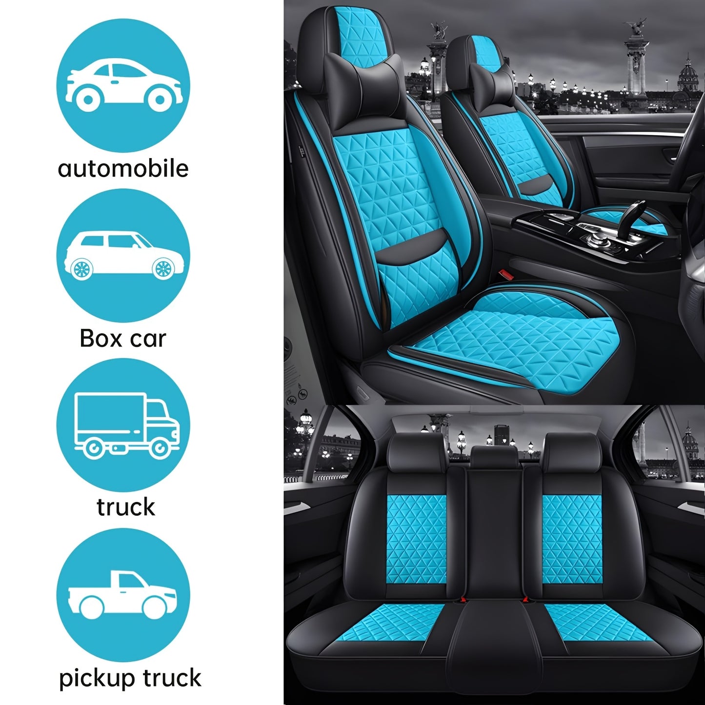 Autostoelhoes Leer – Stoelbeschermer Auto – Autostoelbekleding – Set Autostoelhoezen – Rode Variant – Ademend PU Leer – Volledige Set 5 Stoelen