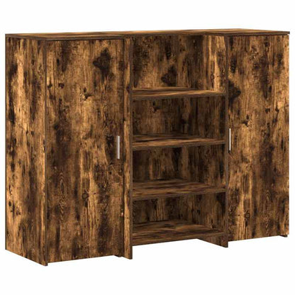 Balie – Receptiebalie – Welkomstbalie – Ontvangstbalie – Balietafel – Gebrande Eikenhout Bruin – 135x50x103,5 cm – Duurzaam Houtmateriaal