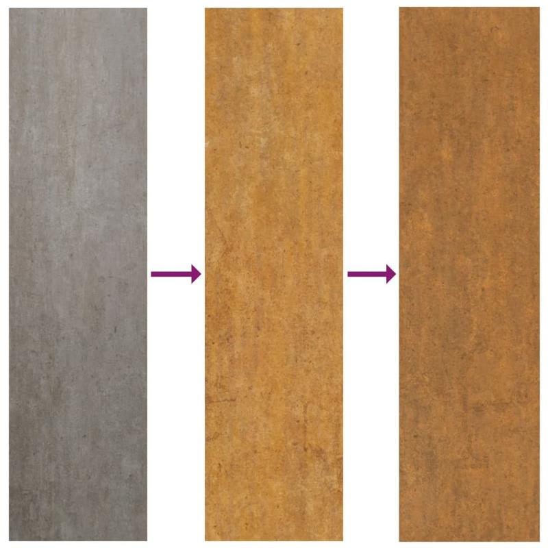 Poort – Tuinpoort – Buitenpoort – Metalen Poort – Stalen Poort – Bamboe Design – Cortenstaal – Weerbestendig – 85x200 cm
