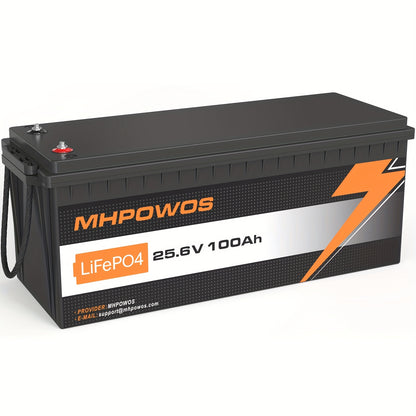 Accu – Lithium Accu – Batterij – Stroomvoorziening – Energieopslag – 25,6V 100Ah – Onderhoudsvrij – Overlaadbescherming en Geschikt voor Lage Temperatuur