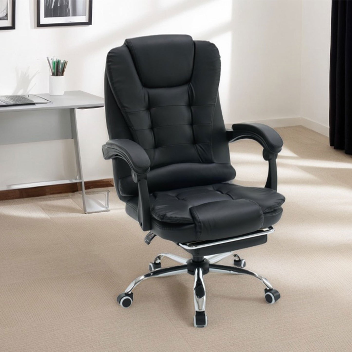 Gamestoel – Gaming Stoel – Gaming Chair – Game Stoel – Bureaustoel – Ergonomische Pocketvering Lendensteun – Kunstleer Met Aluminium Frame