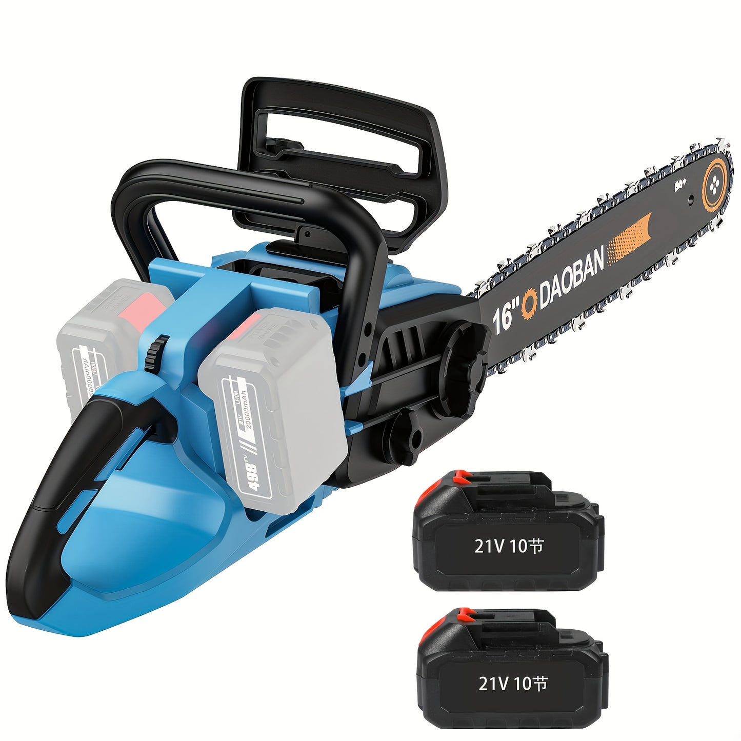 Kettingzaag – Elektrische Zaag – Snoeizaag – Draadloze Zaag – Boschloze Kettingzaag – 40,64 cm Zaagblad – 2 Lithium-Ion Batterijen