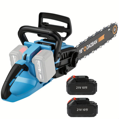 40.64 cm Brushless Chainsaw Cordless Electric Chain Saw Wood Cutting Garden Pruning Power Tools With 2 Battery