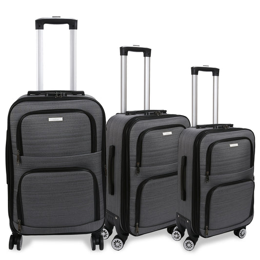 Kofferset – Reiskoffer Set – Trolley – Spinner Koffers – Handbagage Koffers – Lichtgewicht Oxford Stof – 3 Delig 20/24/28 Inch – Stil Rijdende Wielen