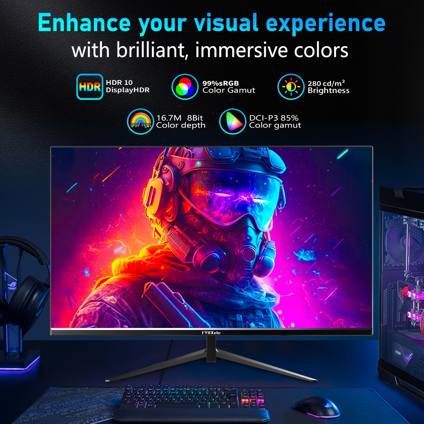 Monitor – Computerscherm – Beeldscherm – Display – Gaming Monitor – 24 Inch – 180Hz Verversingssnelheid – 1ms Reactietijd